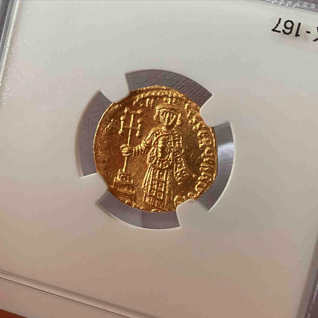 最上級 NGC MS ビザンティン 東ローマ帝国 ソリダス金貨 ビザンチン 